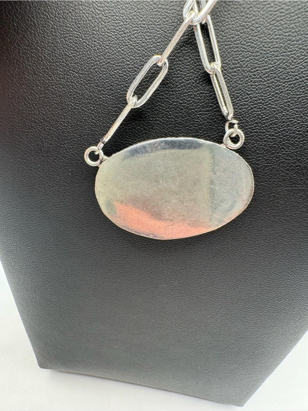 Ruby Zoisite Oval Cabochon Pendant Necklace